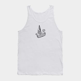 Warship Drawing - 16 (Black) Tank Top